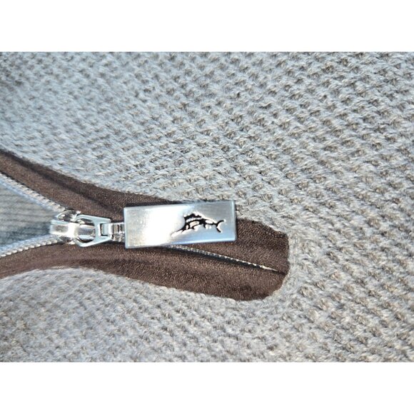 Tommy Bahama Gray Mens Half-Zip Sweater XXXL Cotton/Cashmere/Silk - Picture 7 of 9